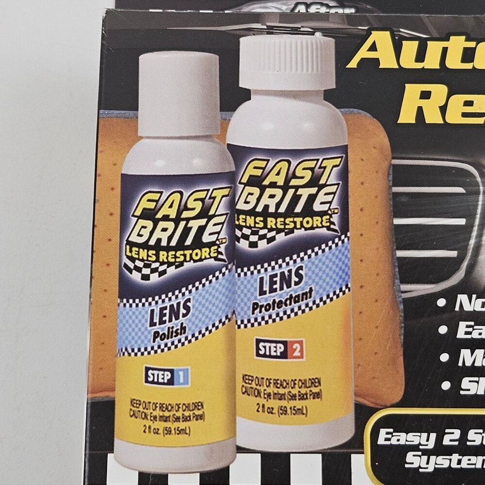 Fast Brite Auto Headlight Restorer Kit Lens Removes Oxidation Polishes Seals - Picture 5 of 12